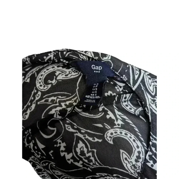 Gap Black and White Floral Sheer Blouse Size S - Picture 6 of 6